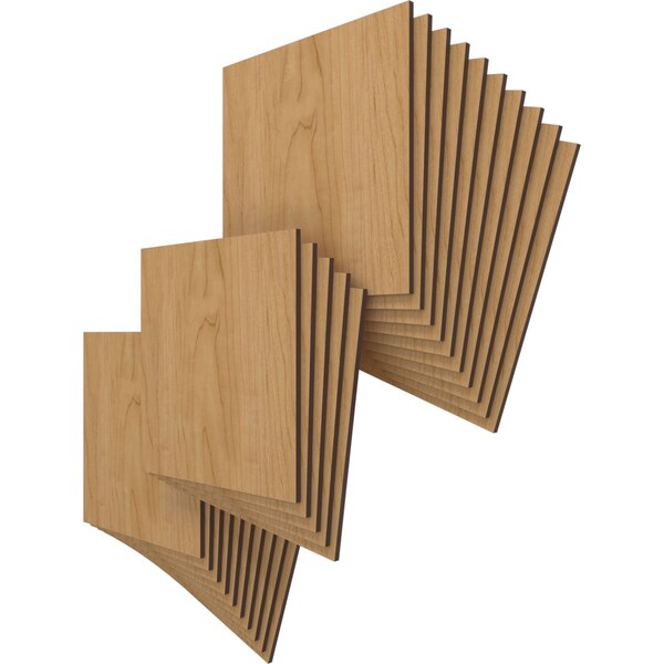 15 3/4W X 15 3/4H X 3/8T Wood Hobby Boards, Maple, 25PK